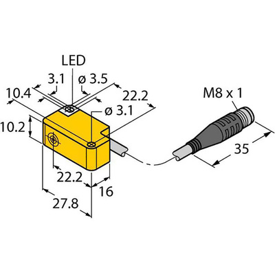 TURCK - 16093811 - BI2-Q10S-AP6X-0.7-PSG3M